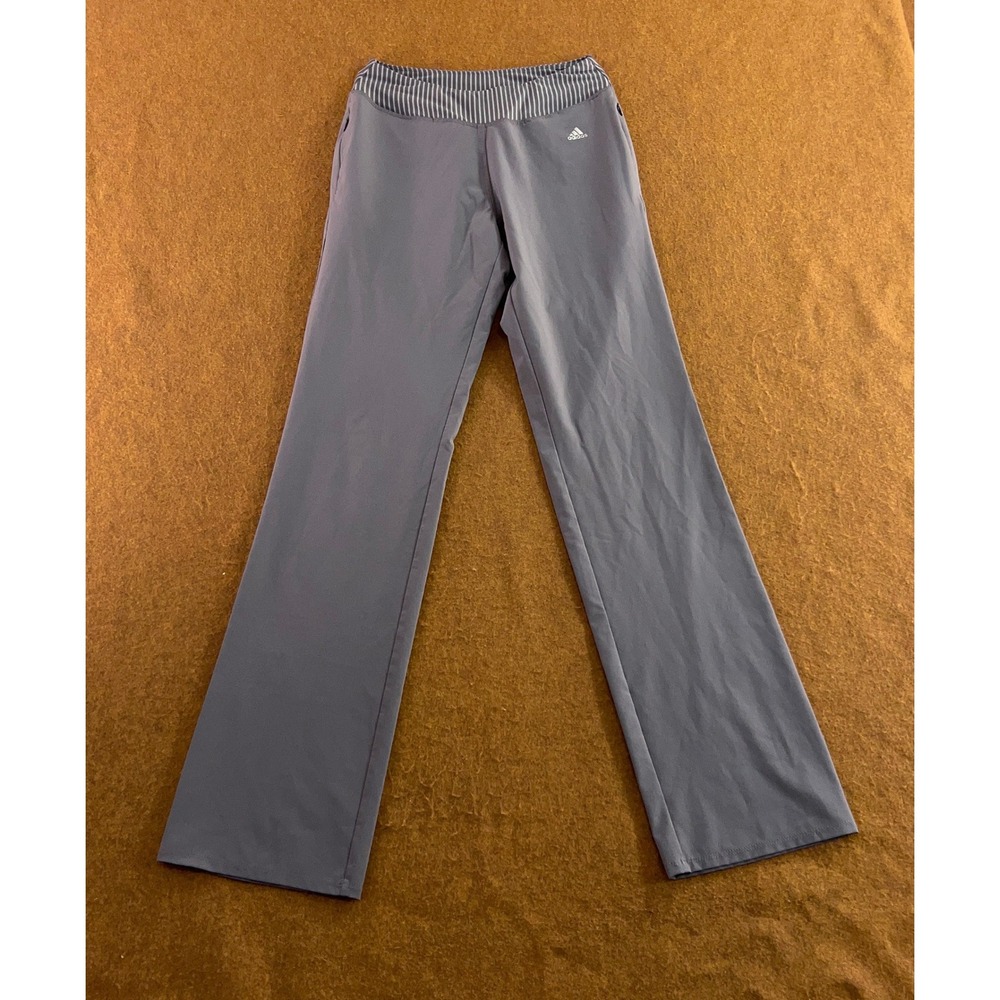 Adidas Womens XS Gray Striped Waistband Golf Pants